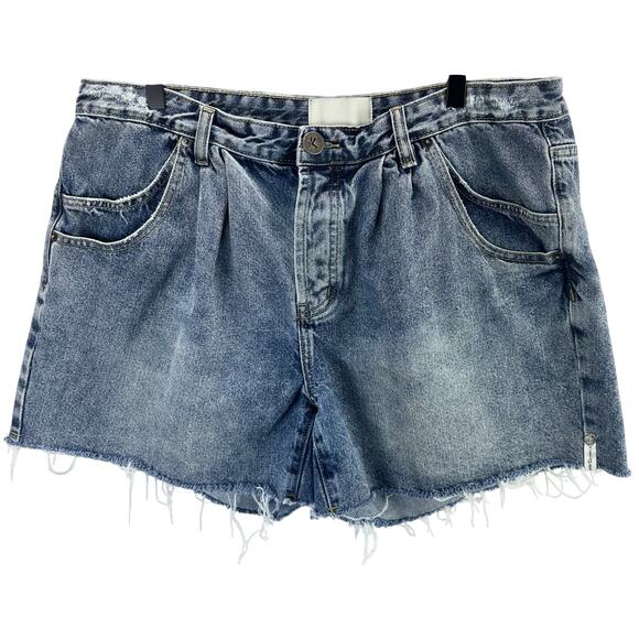 One‎ Teaspoon Shakers Super Relaxed Low Waist Denim 4.5” Shorts Women’s Size 32 - Picture 4 of 13
